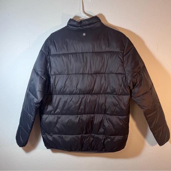 Swiss Tech Black Packable Puffer Jacket Men’s Medium 38-40 Lightweight Warm - Picture 5 of 15